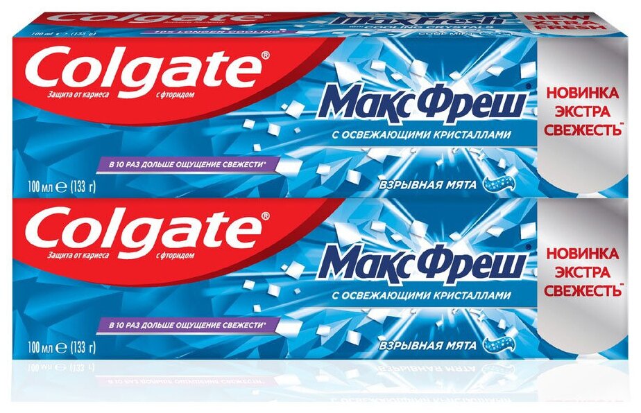 Colgate Зубная паста Макс Фреш "Взрывная мята", 100 мл, 2 шт