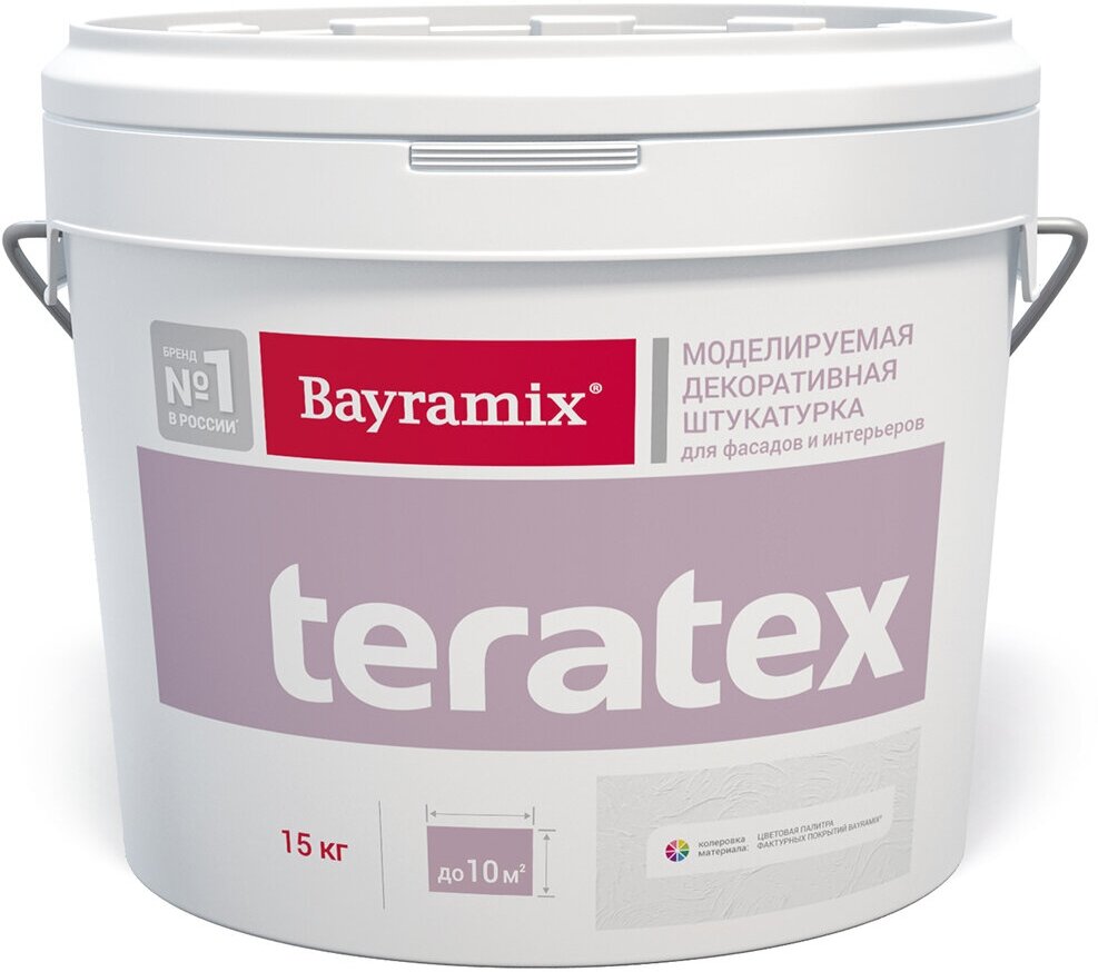 Штукатурка декоративная текстурная Bayramix Teratex (15кг) 001 белый