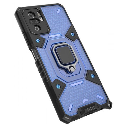 Honeycomb Armor Противоударный чехол с защитой камеры и кольцом для Xiaomi Redmi Note 10 / 10S / Poco M5s honeycomb armor противоударный чехол с защитой камеры и кольцом для xiaomi mi 11 pro