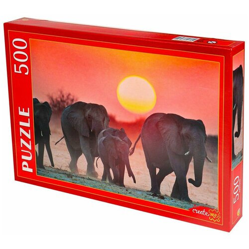 Пазлы 500 элементов Семейство слонов