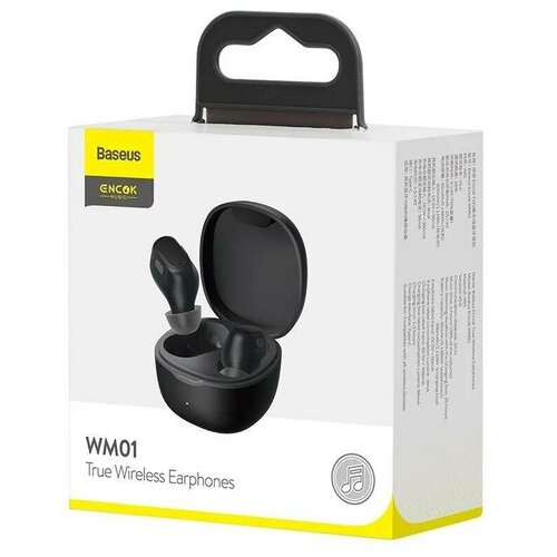 беспроводные наушники baseus encok true wm01 ngtw240011 yellow Наушники Baseus Encok True WM01 Black NGTW240001