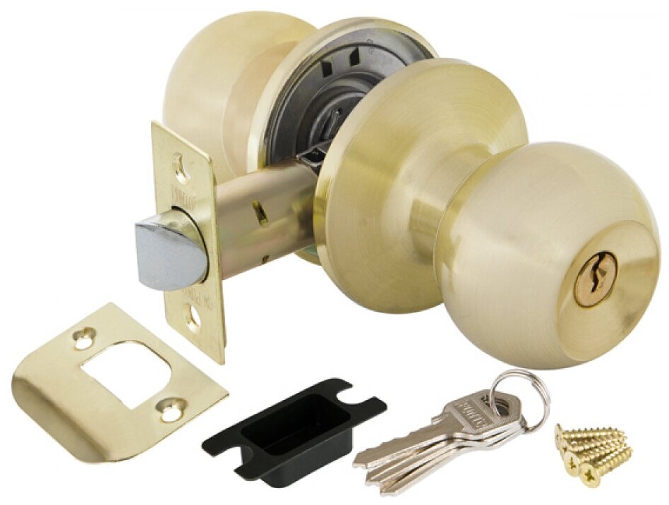 фото Ручка защелка (кноб) дверная круглая Punto 6072