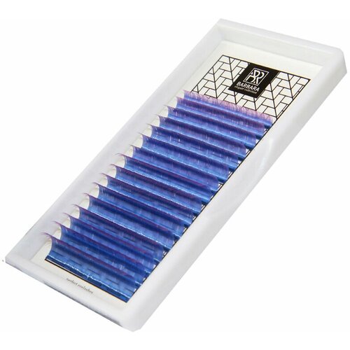 Купить Комбинированные ресницы BARBARA (сине-фиолетовые) микс (Изгиб: C, Толщина: 0.07, Микс длин: 7-15мм), синий