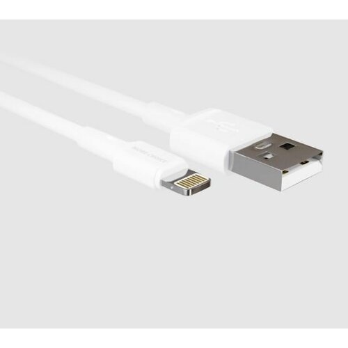 Кабель MORE CHOICE K14i USB - Lightning 8-pin, 2 м, белый дата кабель more choice usb 2 1a для lightning 8 pin плоский k20i нейлон 1м white