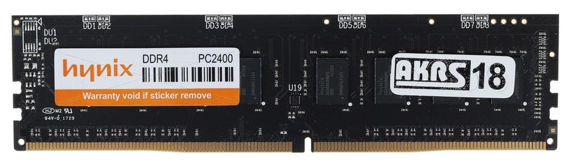 Оперативная память HYNIX 3RD H5AN8G8NMFR-UHC (DDR4 DIMM, 1x 8Gb, 2400MHz)