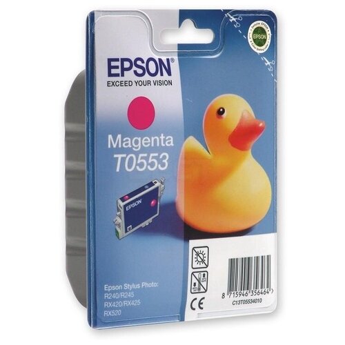 Epson C13T05534010, 290 стр, пурпурный комплект картриджей для epson t0551 t0552 t0553 t0554 4 цвета