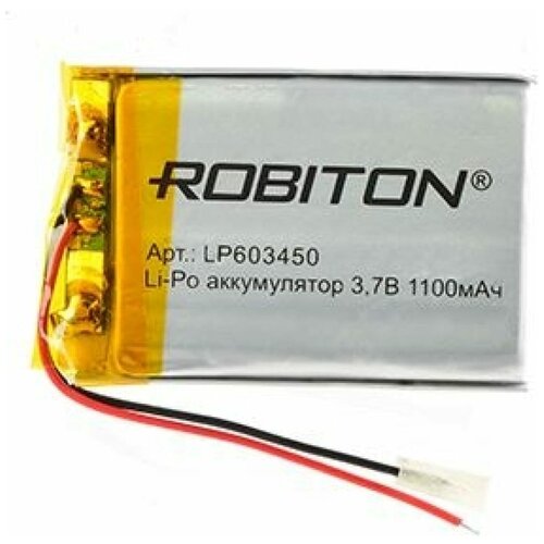 Аккумулятор ROBITON LP603450 3.7В 1100мАч PK1, 1шт аккумулятор robiton lp383454 3 7в 800мач pk1 1шт