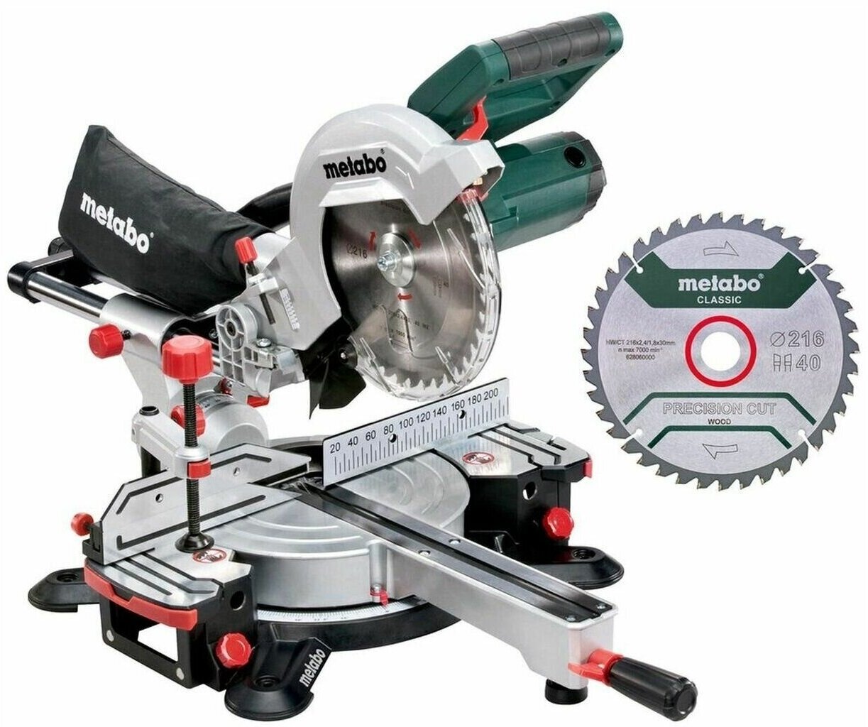 Пила торцовочная Metabo KGS 216 M + пильный диск (690827000)