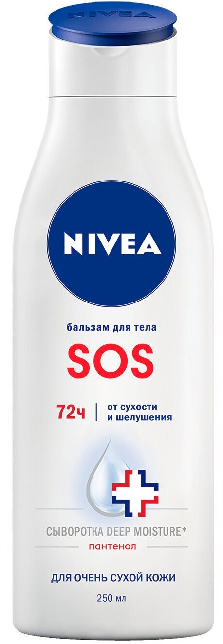 NIVEA Бальзам для сухой кожи тела SOS восстанавливающий, 250 мл