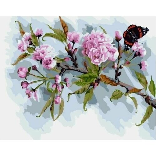 Картина по номерам Бабочка на ветке холст на подрамнике 40х50 см, GX42631