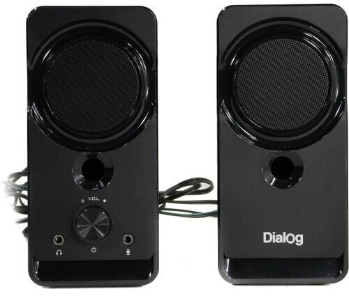 Dialog Stride AST-22UP - акустические колонки 20 8W RMS Phone Out Mic In черные питание от USB