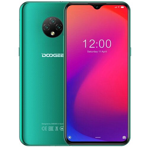 Смартфон DOOGEE X95 2/16 ГБ, изумрудно-зеленый смартфон doogee s35 3 16 гб mineral black