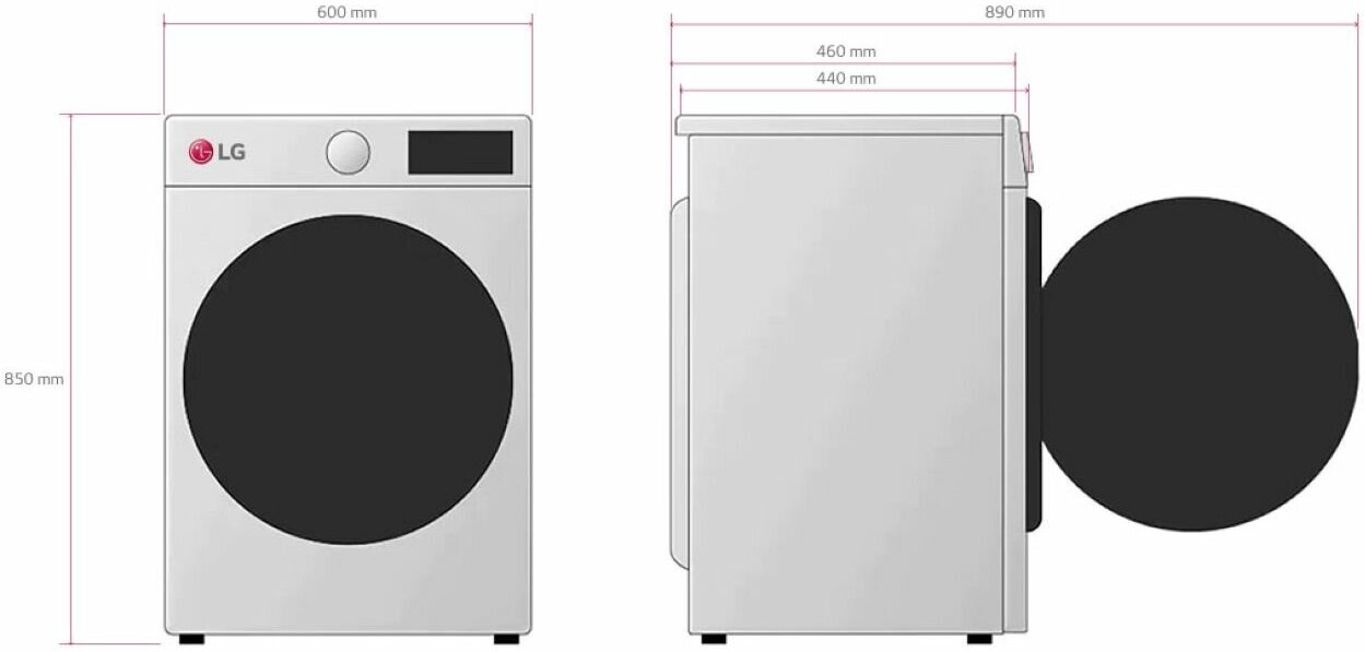 Стиральная машина узкая LG F12M7NDS1