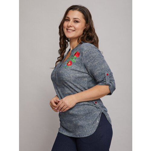 Блуза Алтекс, размер 54, серый