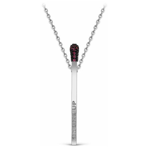 Приблуды Ксрф-4725-40.0 Колье из серебра с родированием с фианитами