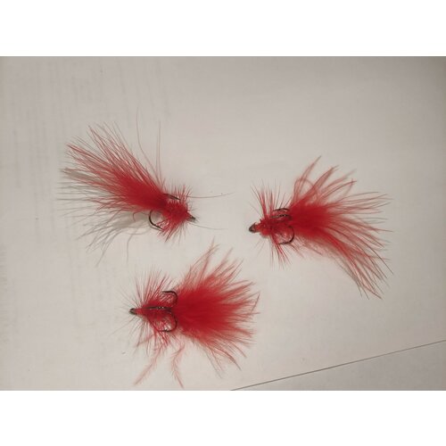 Набор мушек на горбушу 3 шт Перо индейки Марабу 790₽