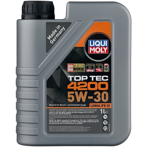 HC-синтетическое моторное масло LIQUI MOLY Top Tec 4200 5W-30, 205 л