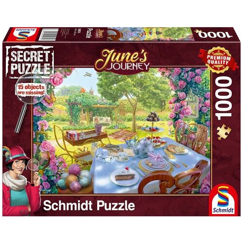 Пазл Schmidt 1000 деталей: Вояж. Чаепитие в саду (Secret Puzzle) пазл schmidt 1000 деталей ст рид в мастерской secret puzzle