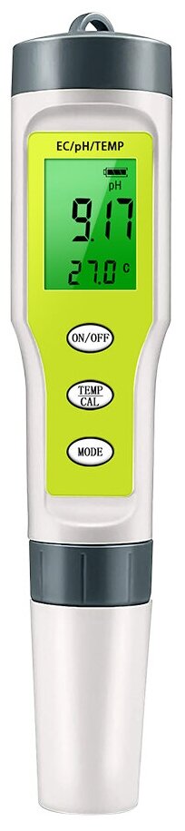 Многофункциональный тестер качества воды 3 в 1 - PH метр, EC метр, Термометр