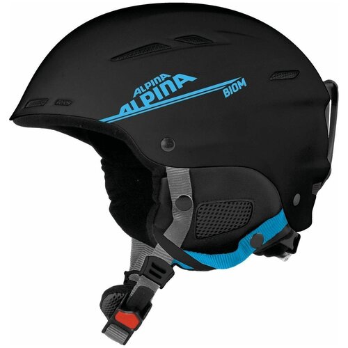 фото Шлем защитный alpina biom (50 - 54 см), black/cyan mat