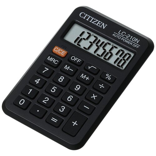 Калькулятор карманный CITIZEN LC-210N черный