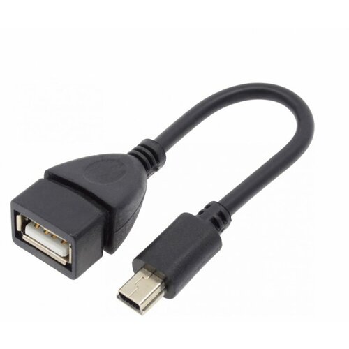 Кабель OTG USB-MiniUSB, 0.1 м, черный