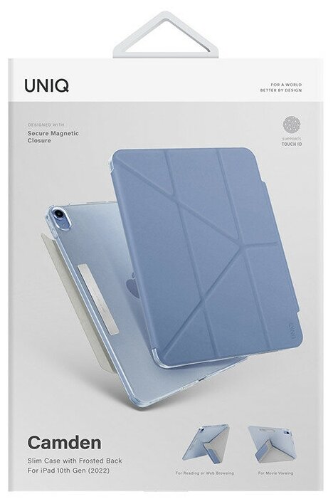 Чехол Uniq Camden для iPad 109 (2022 10th Gen) Northern Blue