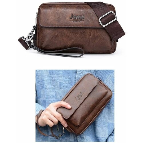 фото Сумка клатч morento, коричневый