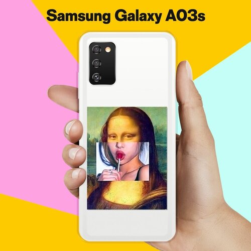 Силиконовый чехол на Samsung Galaxy A03s Мона / для Самсунг Галакси А03с