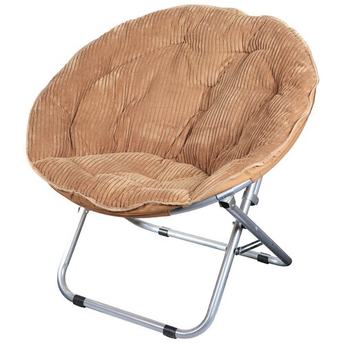 Кресло складное 80х84х78 см, Гриб Комфорт, коричневое, вельвет, 100 кг, Green Days