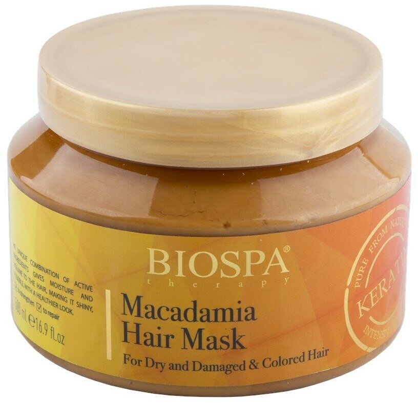 Маска для волос `SEA OF SPA` `BIOSPA` с кератином и маслом макадамии 500 мл