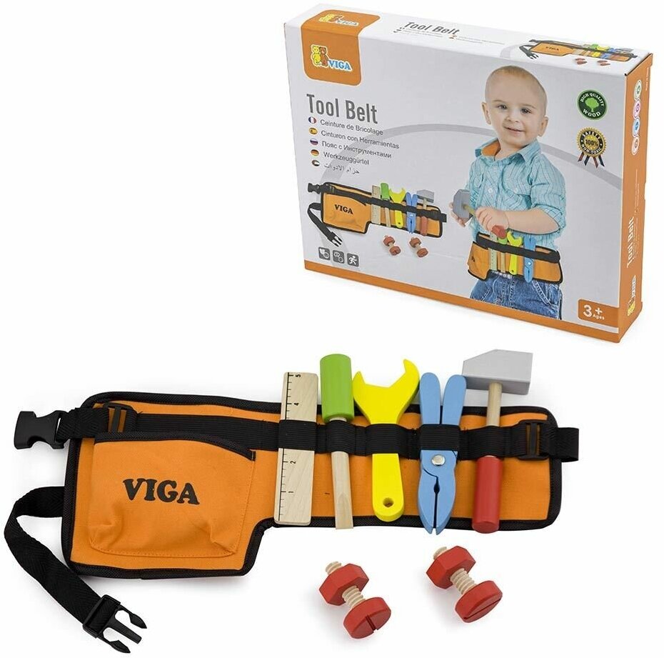 Игровой набор Viga Toys Пояс с инструментами (50532) - фото №4
