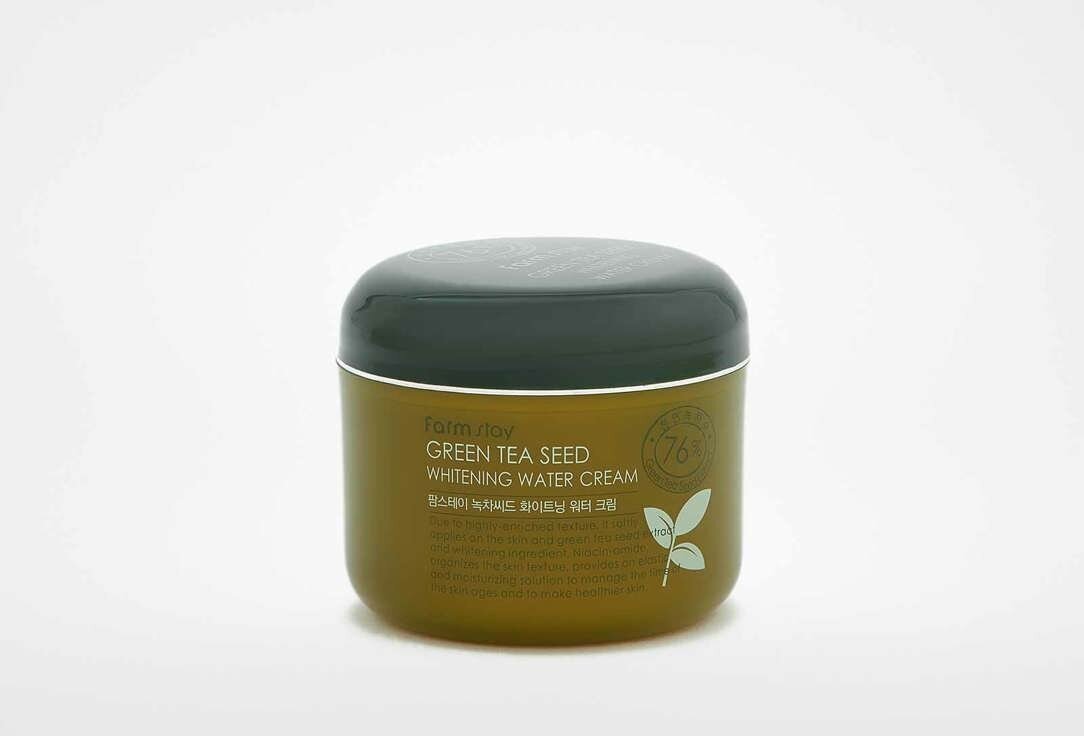 Крем с семенами зеленого чая Farm Stay, Green Tea Seed Whitening Water Cream 100мл