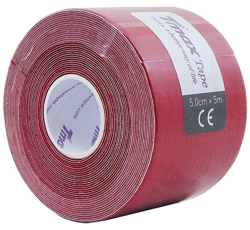 Тейп кинезиологический TMAX Extra Sticky Red 423150, 5см.x5м.