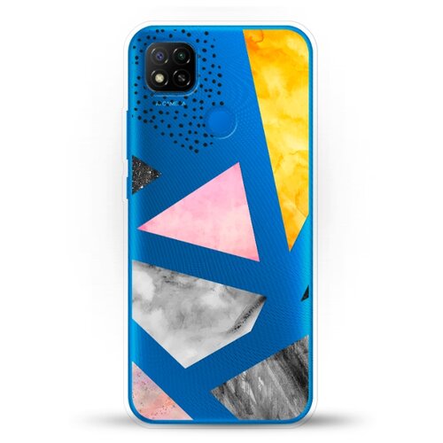 фото Силиконовый чехол мраморные треугольники на xiaomi redmi 9c andy & paul