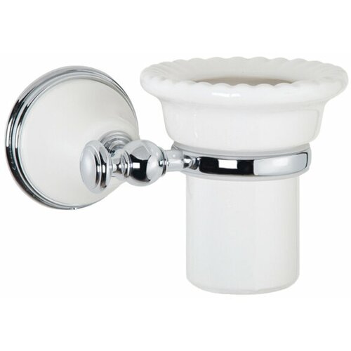 Подвесной cтакан TW Harmony, керамический (белый), цвет: белый/хром