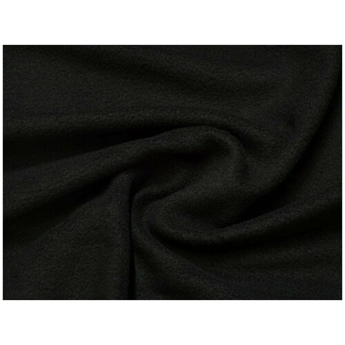 Ткань для шитья, флис антипиллинг черный, 130 гр/м2, ширина 150 см длина 150 см комплект пледов подушек королевский