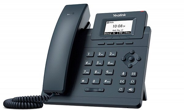 VoIP-телефон Yealink SIP-T30 чёрный ( 1 аккаунт, БП в комплекте)