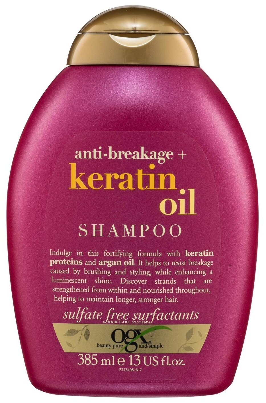 OGX шампунь Anti-breakage+ Keratin Oil против ломкости волос, 385 мл