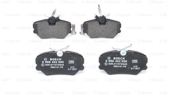 Дисковые тормозные колодки передние Bosch 0986492090 для Peugeot 306, Peugeot 405 (4 шт.)