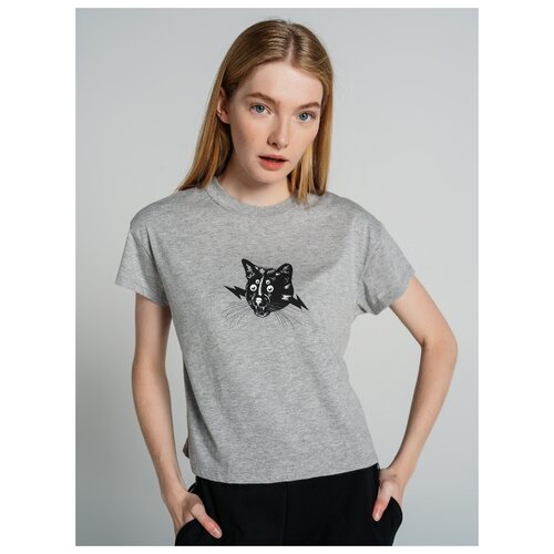 фото Футболка твое 76877 размер s, светло-серый меланж