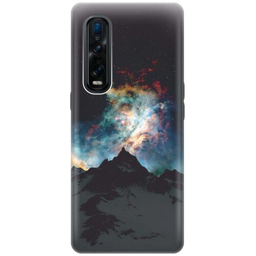 фото Cиликоновый чехол на oppo find x2 pro / оппо файнд х2 про с принтом "горы и звезды" gosso