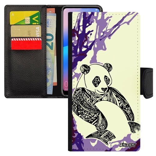 фото Чехол-книжка на мобильный huawei p30 lite, "панда" медведь азия utaupia