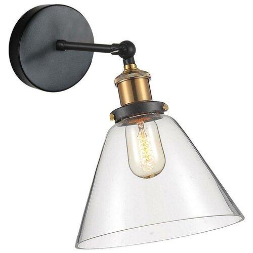 Настенный светильник Favourite Cascabel 1875-1W, E27, 60 Вт, кол-во ламп: 1 шт., цвет арматуры: бронзовый, цвет плафона: бесцветный