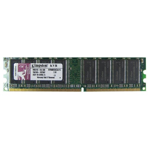 Оперативная память Kingston ValueRAM 1 ГБ DDR 400 МГц DIMM CL3 KVR400X64C3A/1G оперативная память infineon 1 гб ddr 400 мгц dimm cl3