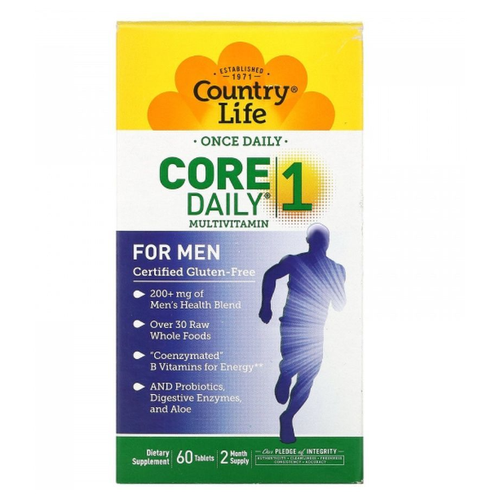 Мультивитамины для мужчин Core Daily-1 (Multivitamin Men) Country Life 60 таблеток