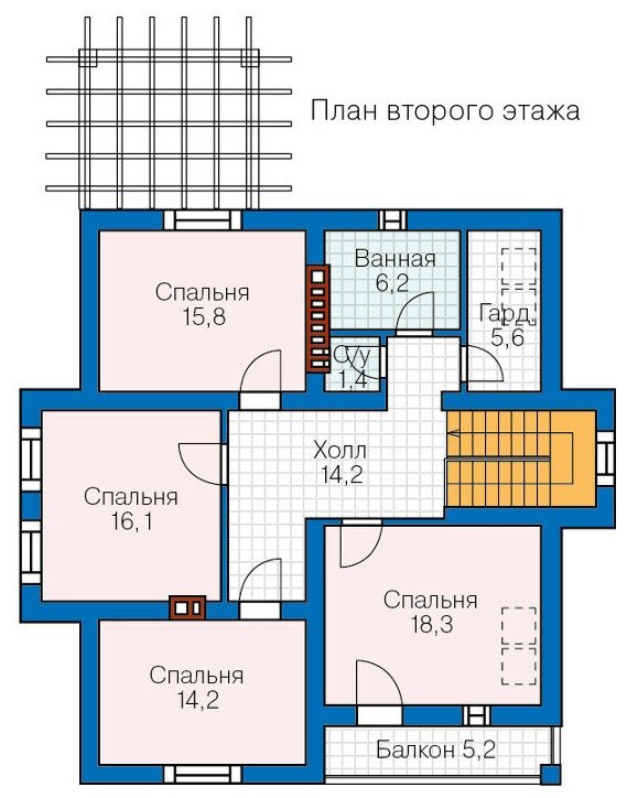 Проект дома Catalog-Plans-57-00C (240,04кв.м, 20,35x12,5м, газобетон 400) - фотография № 3