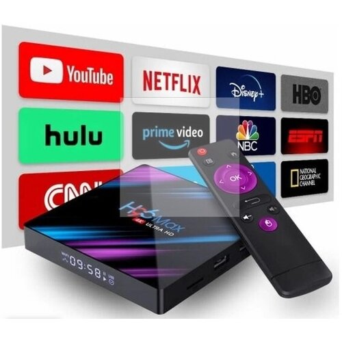 Смарт ТВ приставка DGMedia H96 Max, Андроид медиаплеер 4/32 Гб, Wi-Fi, 4K, RK3318