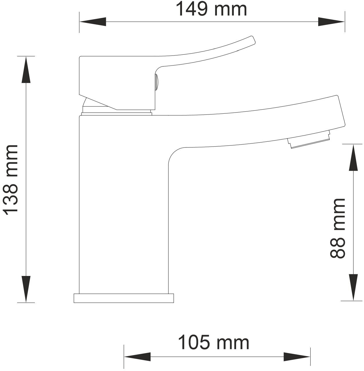 Смеситель Wasserkraft для раковины Exter 1603 - фото №14