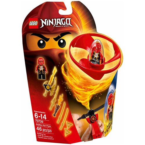 конструктор lego ninjago 71734 мотоцикл кая 54 дет Конструктор LEGO Ninjago 70739 Аэроджитцу Кая, 46 дет.